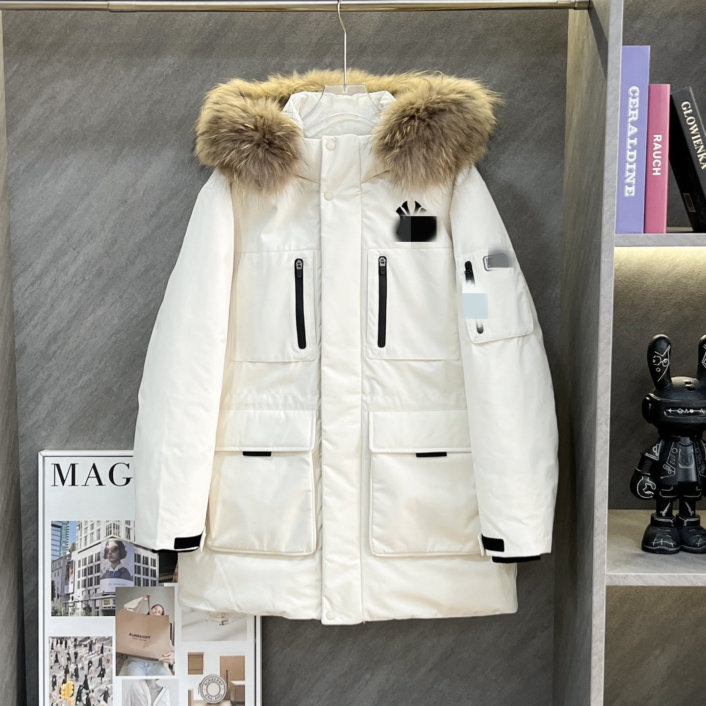 mlb 빅 퍼 커플 미디엄 기장 카고 패딩 5 색 루즈핏