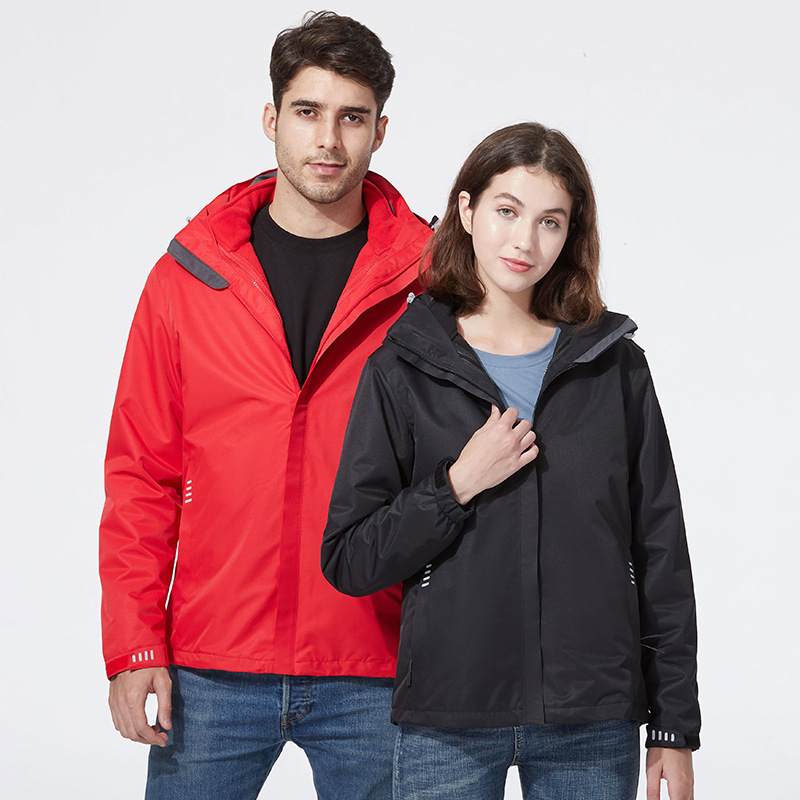 바람막이 재킷 남녀용 3 피스 바람막이 재킷 투피스 보온 방수 통기 야외 작업복