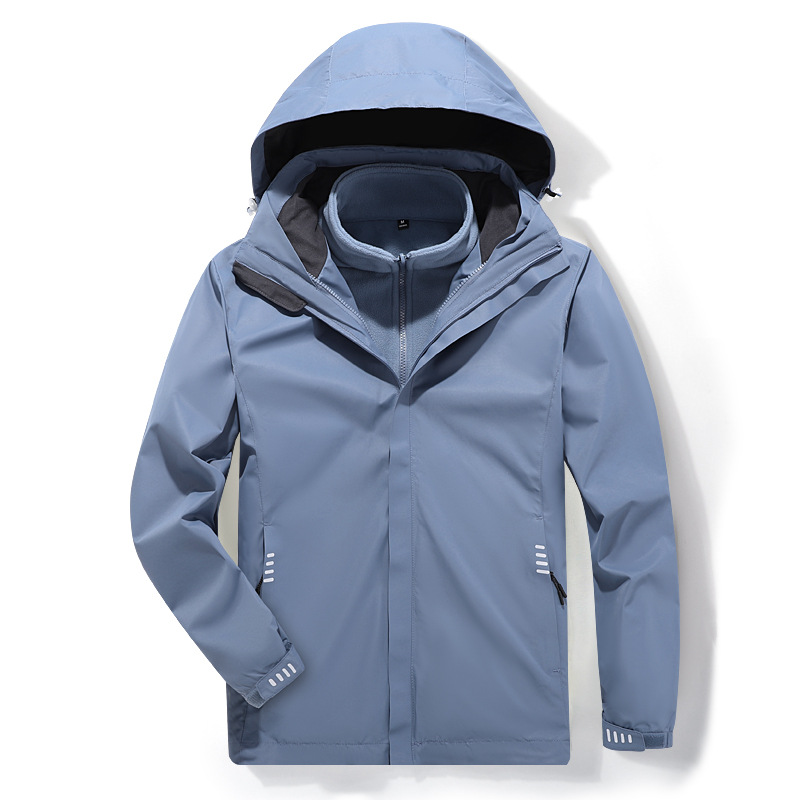 바람막이 재킷 남녀용 3 피스 바람막이 재킷 투피스 보온 방수 통기 야외 작업복