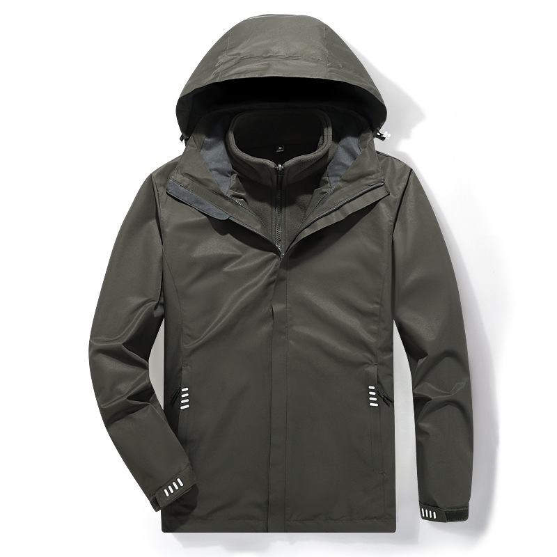 바람막이 재킷 남녀용 3 피스 바람막이 재킷 투피스 보온 방수 통기 야외 작업복