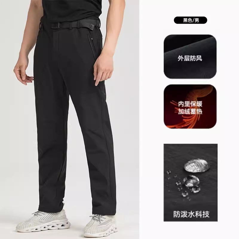 신상 야상 등산바지 쿠션 팬츠 남성 겨울 보온 기모 쿨롱 기모 기모 바람막이 팬츠 여성