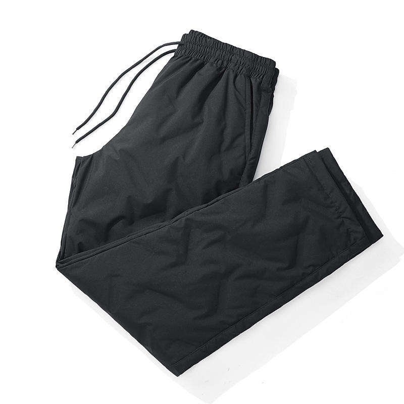 야상 바람막이 바지 남성 겨울 기모 통통 스키 바지 보온 90 흰색 오리털 여행 등산 바지 긴 바지