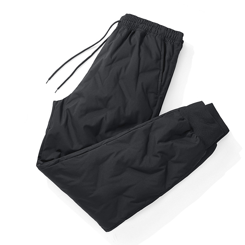 야상 바람막이 바지 남성 겨울 기모 통통 스키 바지 보온 90 흰색 오리털 여행 등산 바지 긴 바지