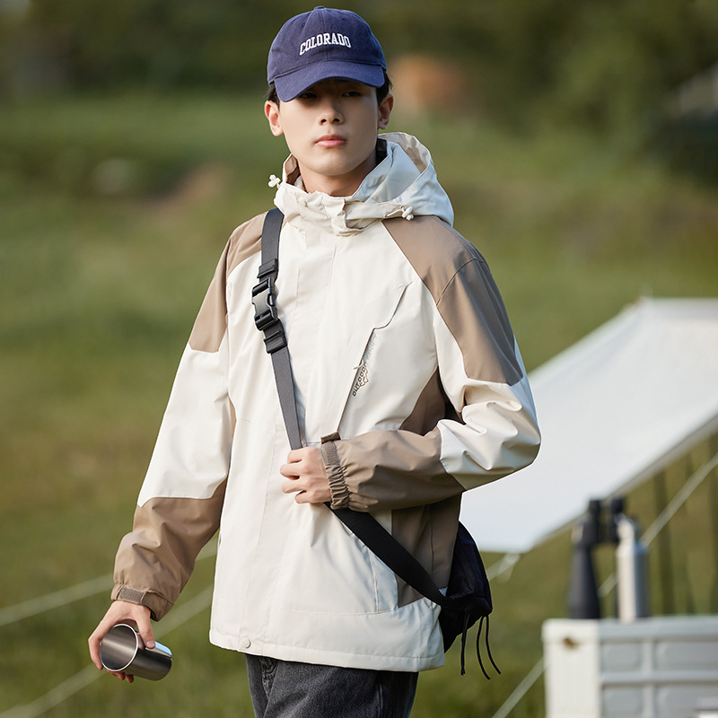 여성용 3 종 1 방수 바람막이 재킷남성 도보 바람막이는 탈부착이 가능하다