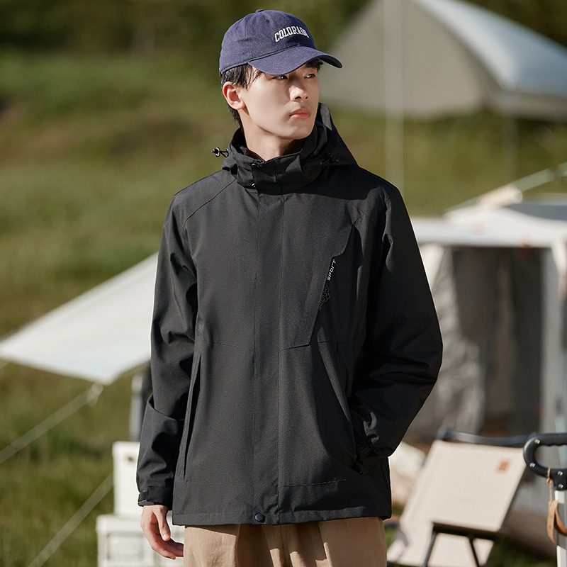 여성용 3 종 1 방수 바람막이 재킷남성 도보 바람막이는 탈부착이 가능하다