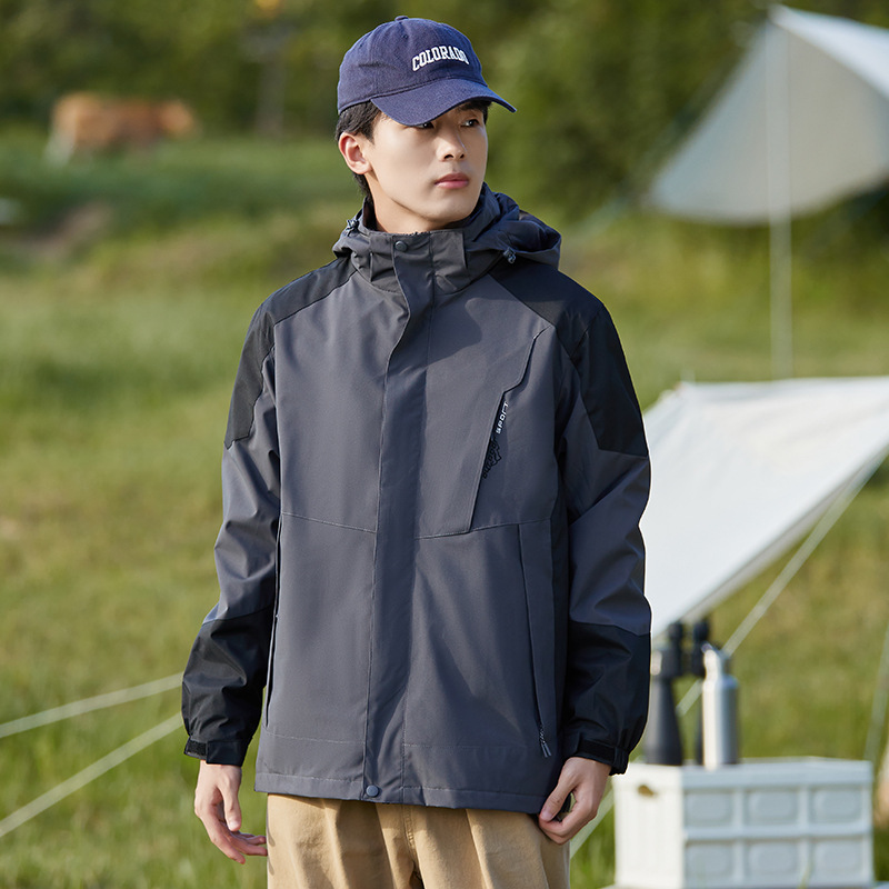 여성용 3 종 1 방수 바람막이 재킷남성 도보 바람막이는 탈부착이 가능하다