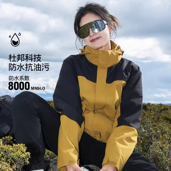새로운 디자인의 삼합일 바람막이 재킷 남성 하이킹 캠핑 방수 레저 투피스 여성 외투 바람막이 맞춤 로고