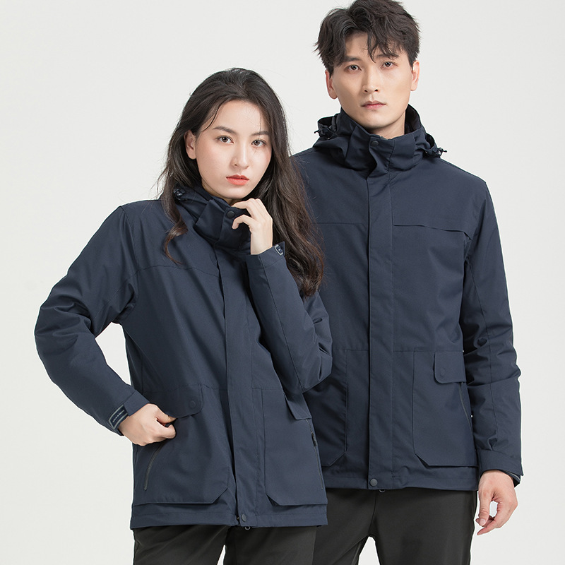 신상 트리오 다운 바람막이 남성용 방수 방한 그래핀 야상 여성용 오리털 비즈니스 코트