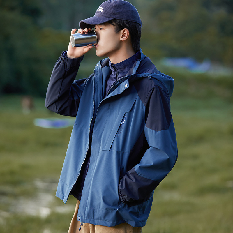 산계 추동 바람막이 스타일 남녀 3 피스 탈부착 가능 투피스 방풍 방수 아우터 맞춤 제작