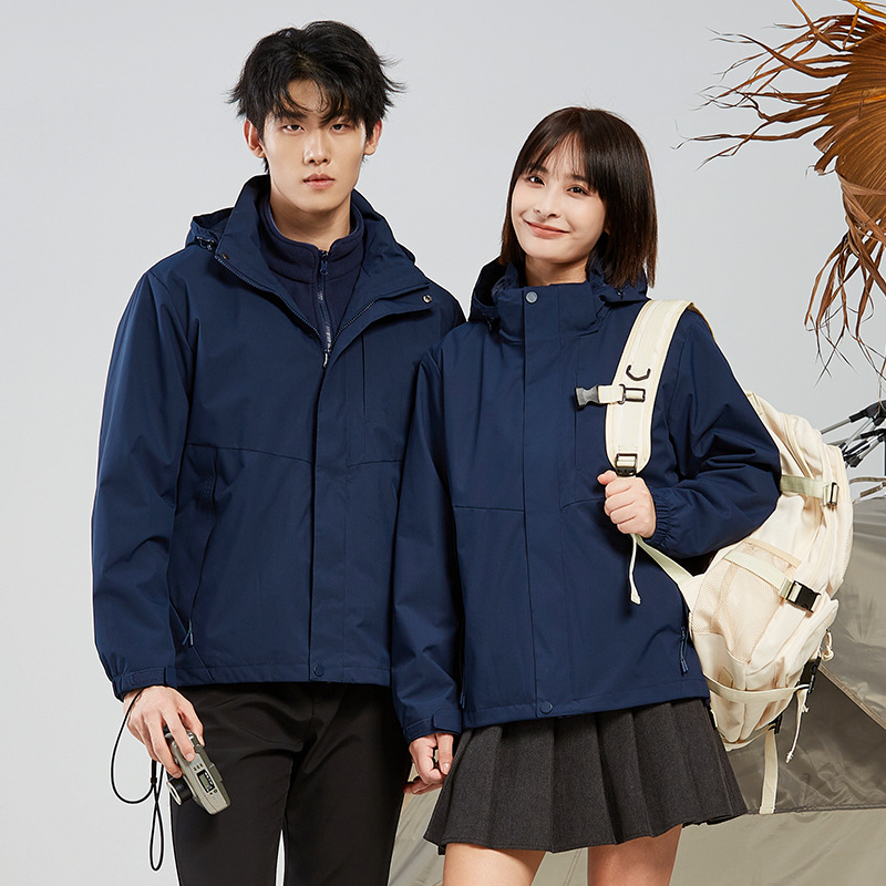 폴라폴리스 속관 남녀 바람막이 3 피스 1, 2 피스의 방한용 보온 외투 작업복 제작