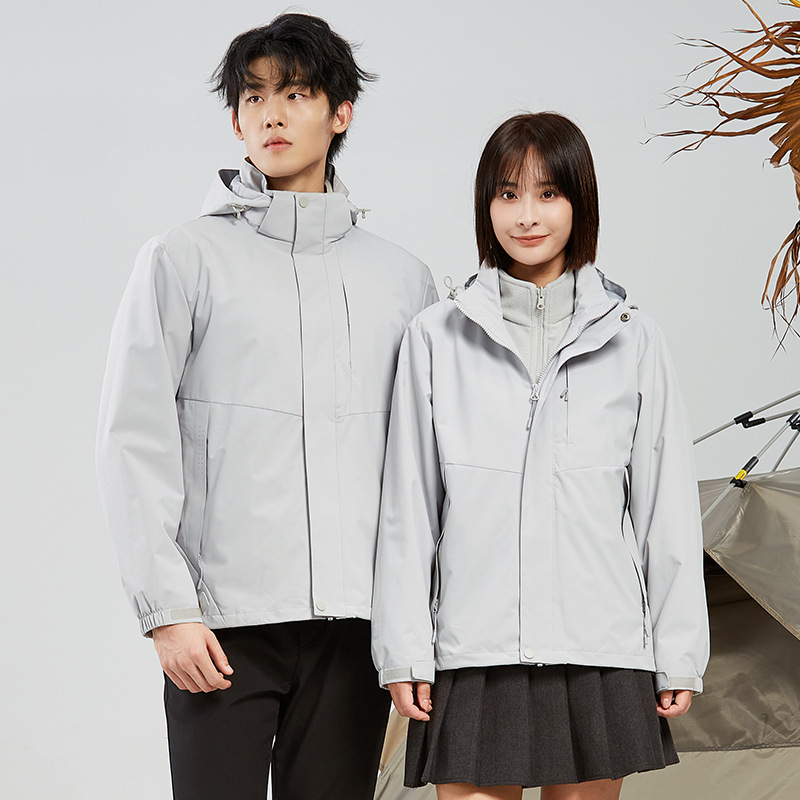 폴라폴리스 속관 남녀 바람막이 3 피스 1, 2 피스의 방한용 보온 외투 작업복 제작