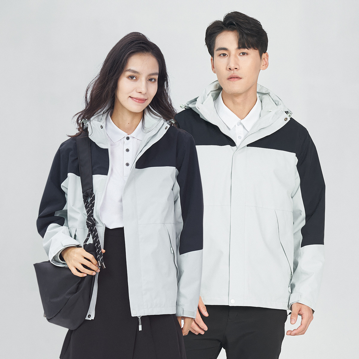 듀폰 세 가지 바람막이 남성용 아웃도어용 방풍, 방수, 오일, 보온 여성용 세 가지 통합 바람막이입니다