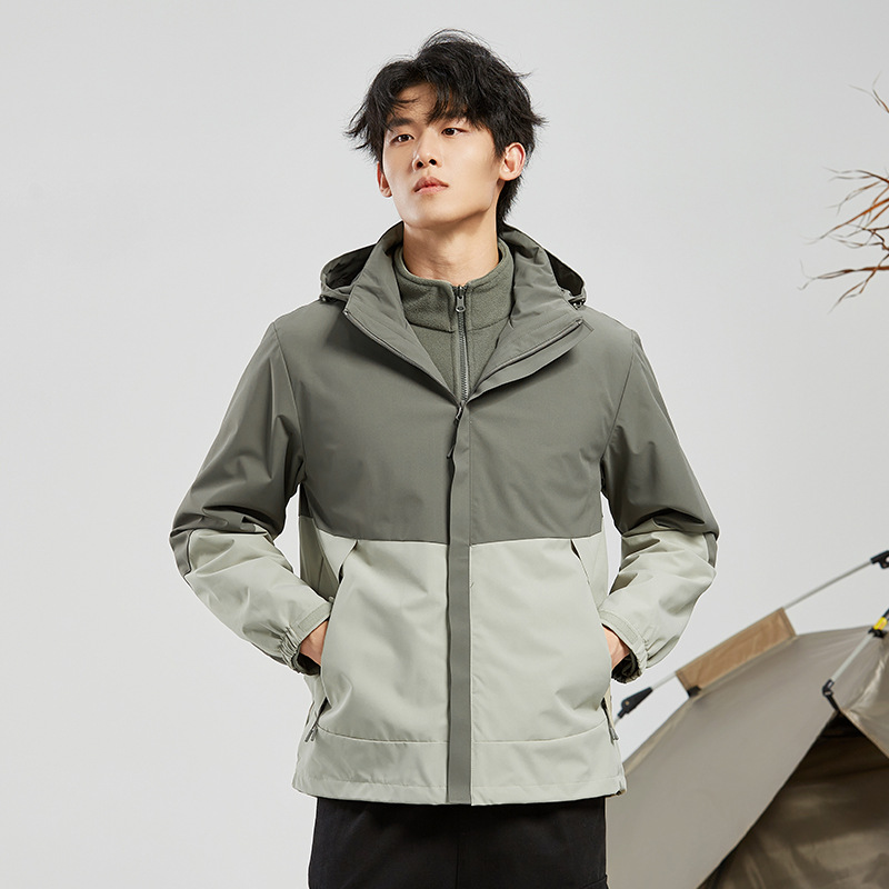 남성용 방수 바람막이 스웨터 여성용 투피스 탈부착 폴라로이드 작업복