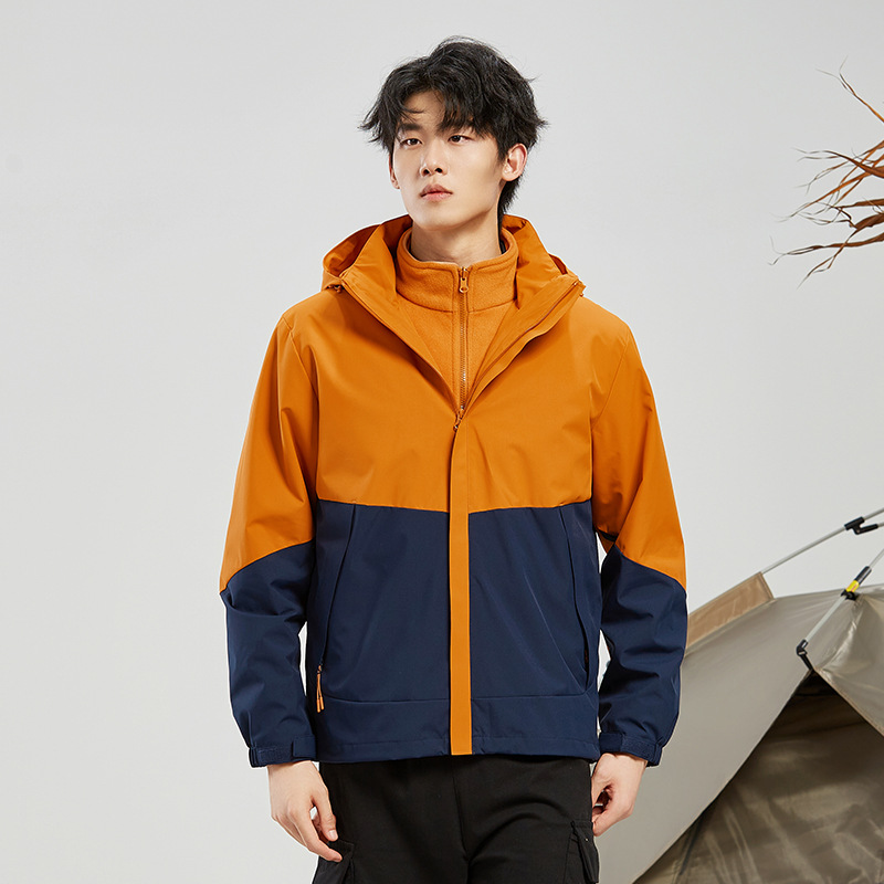 남성용 방수 바람막이 스웨터 여성용 투피스 탈부착 폴라로이드 작업복