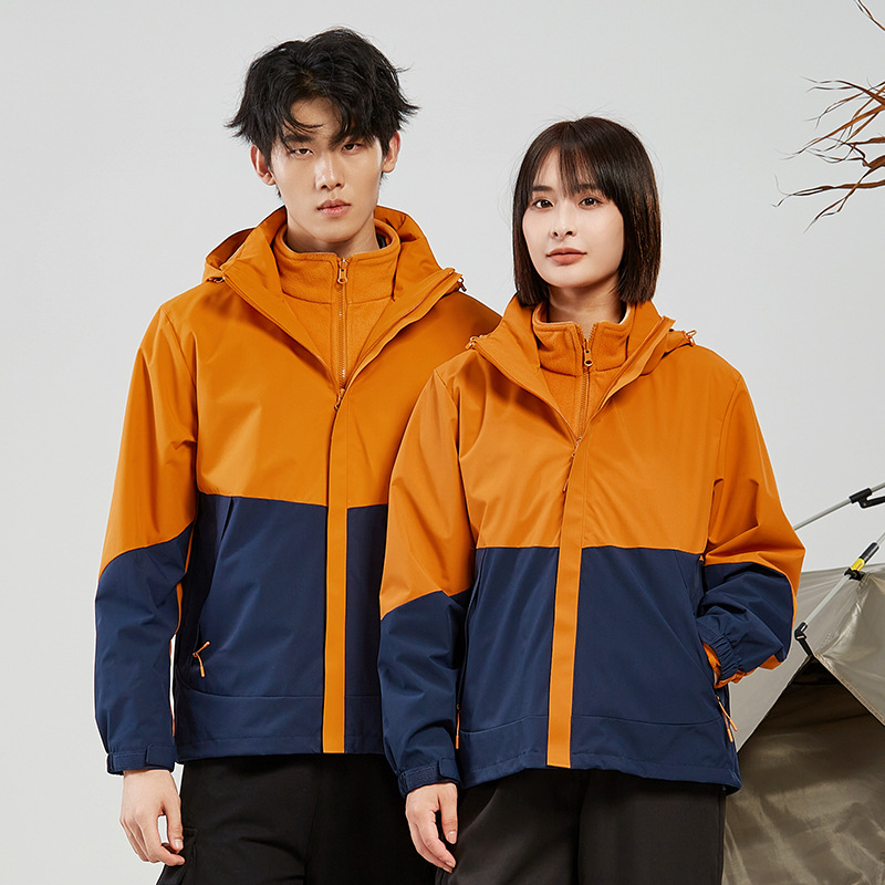 남성용 방수 바람막이 스웨터 여성용 투피스 탈부착 폴라로이드 작업복