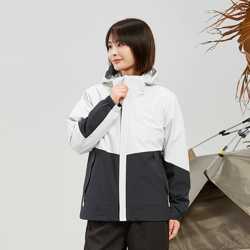 남성용 방수 바람막이 스웨터 여성용 투피스 탈부착 폴라로이드 작업복