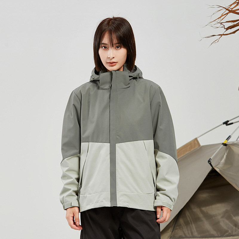 남성용 방수 바람막이 스웨터 여성용 투피스 탈부착 폴라로이드 작업복