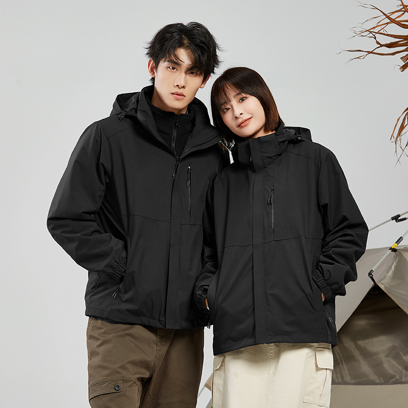 바람막이 남성용 작업복 방수 보온 바람막이 여성용 3 피스 1 투피스 지퍼