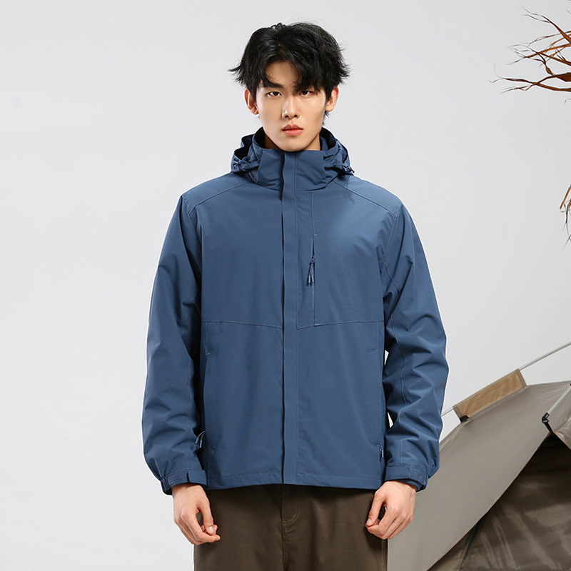 바람막이 남성용 작업복 방수 보온 바람막이 여성용 3 피스 1 투피스 지퍼