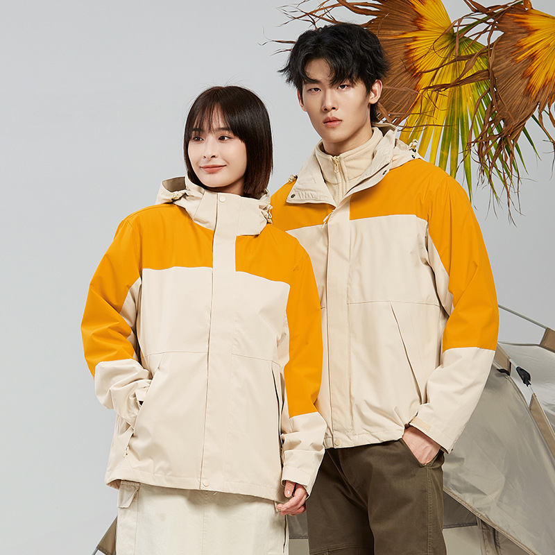 남 아웃도어용 방수 보온 아우터 탈부착 폴라폴리스 여성용 바람막이입니다