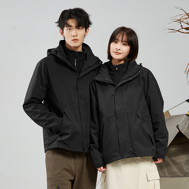 남 아웃도어용 방수 보온 아우터 탈부착 폴라폴리스 여성용 바람막이입니다
