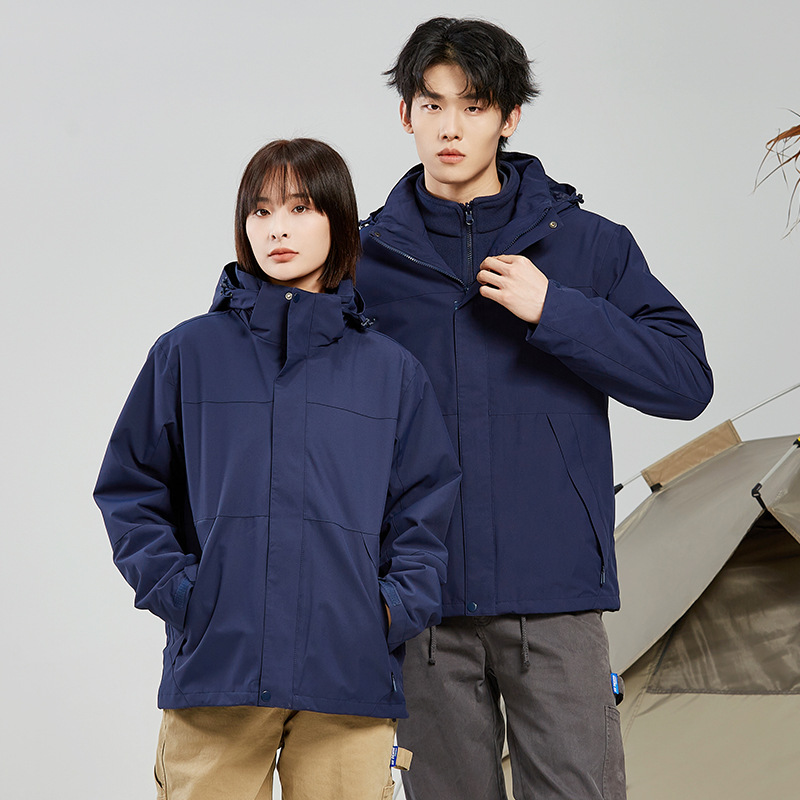 남 아웃도어용 방수 보온 아우터 탈부착 폴라폴리스 여성용 바람막이입니다