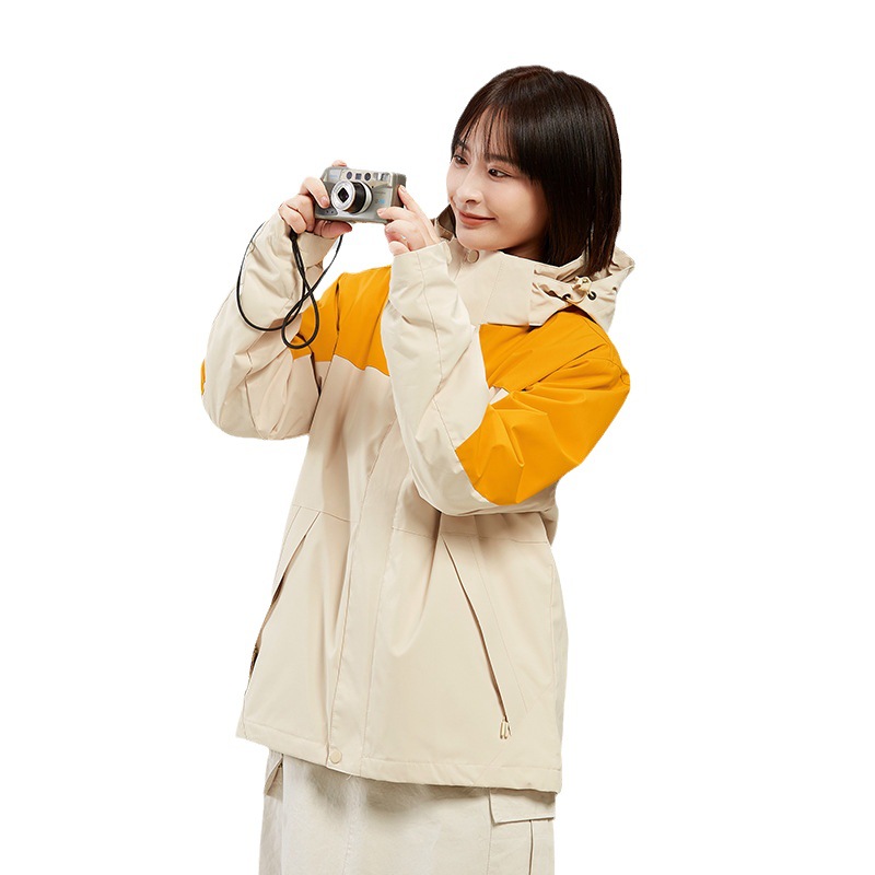 남 아웃도어용 방수 보온 아우터 탈부착 폴라폴리스 여성용 바람막이입니다