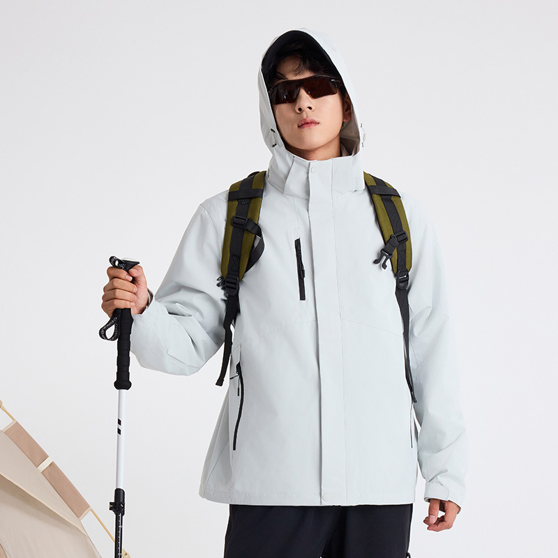 가을겨울 3 피스 기모 바람막이 바람막이 아우터 야상 등산 보온 플러싱 재킷