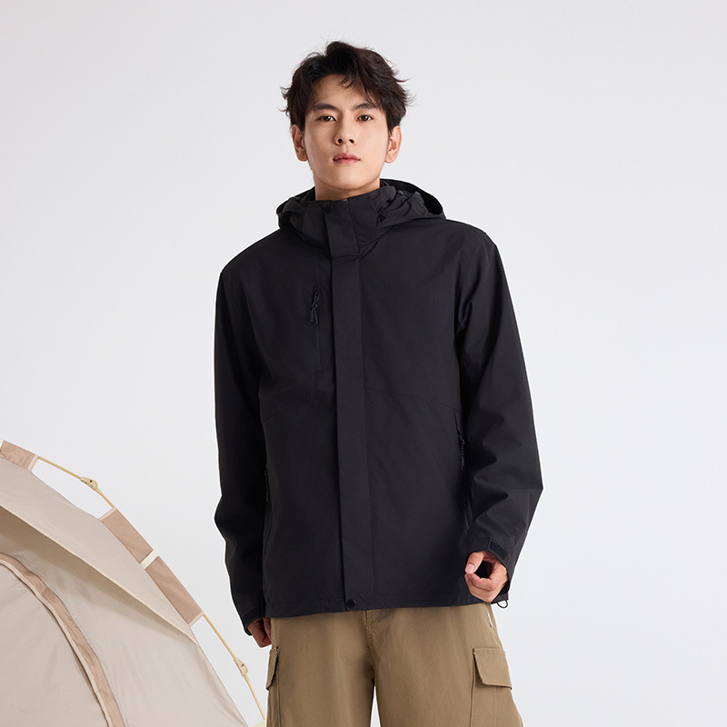 가을겨울 3 피스 기모 바람막이 바람막이 아우터 야상 등산 보온 플러싱 재킷