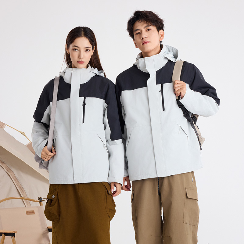 2025 신상 트리플루트 바람막이 재킷 스타일 아우터 남녀 벨벳 속탱크 야상 방수 커플