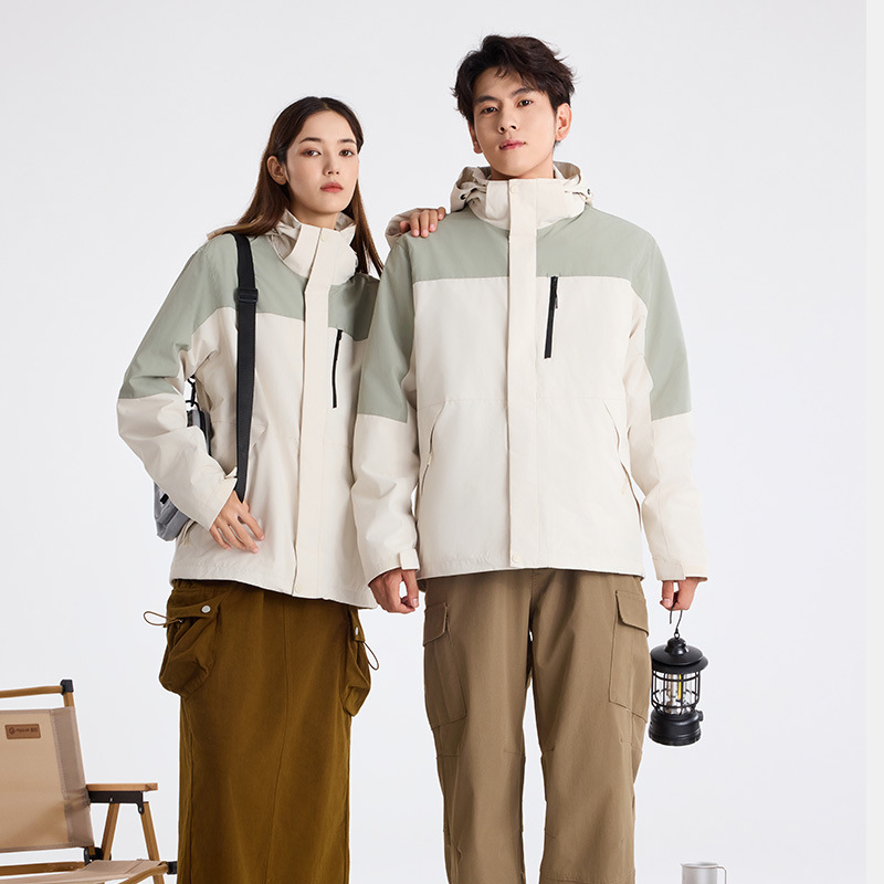 2025 신상 트리플루트 바람막이 재킷 스타일 아우터 남녀 벨벳 속탱크 야상 방수 커플