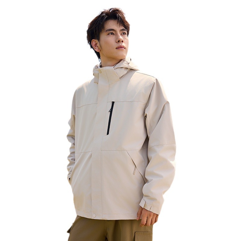 2025 신상 트리플루트 바람막이 재킷 스타일 아우터 남녀 벨벳 속탱크 야상 방수 커플