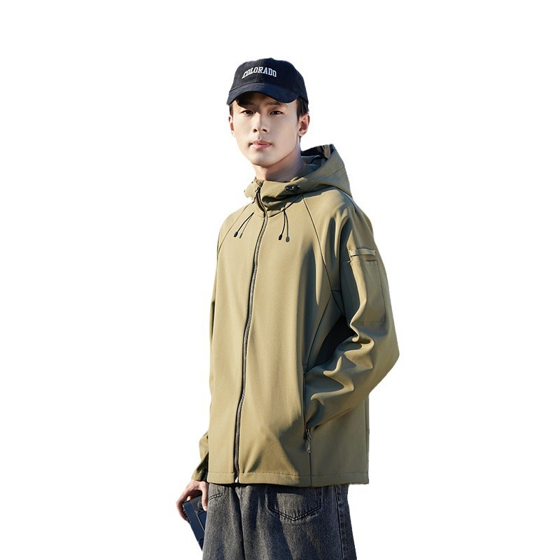 신상 소프트 케이싱 기모 방풍 방수 아우터 바람막이 탑 커플용 후드 재킷 점퍼 남자