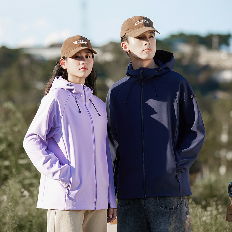 신상 소프트 케이싱 기모 방풍 방수 아우터 바람막이 탑 커플용 후드 재킷 점퍼 남자
