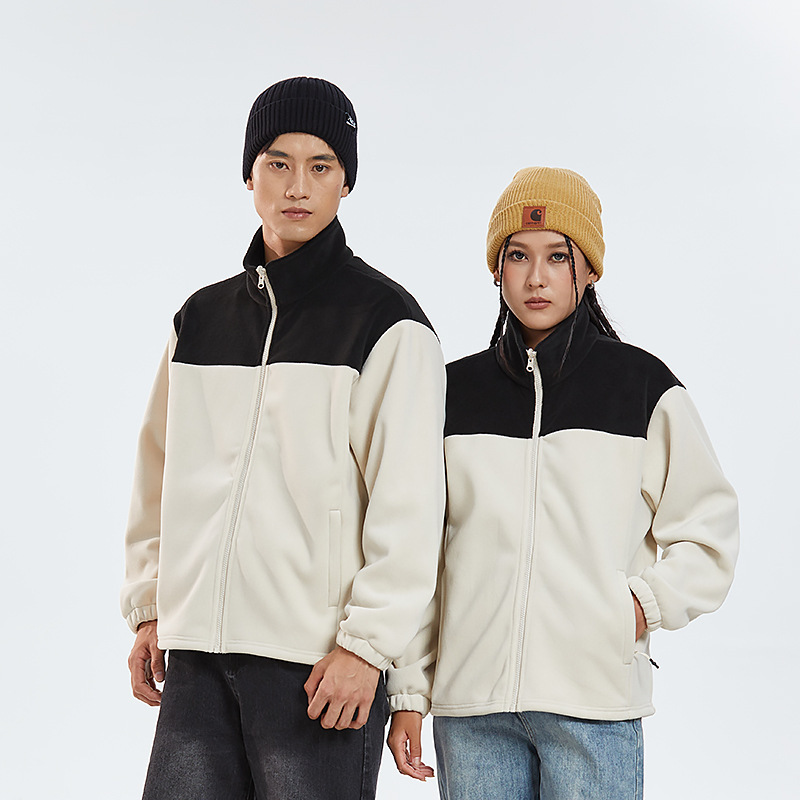 신상 겨울 방한 보온 폴라로이드 남녀 공용 펠트 홑옷 겨울 야상 보온 아우터입니다