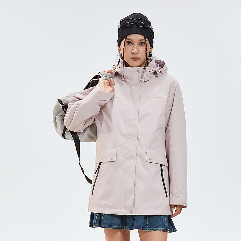 바람막이복 롱 기장의 3 피스 남녀 테플론 3 피스 등산복