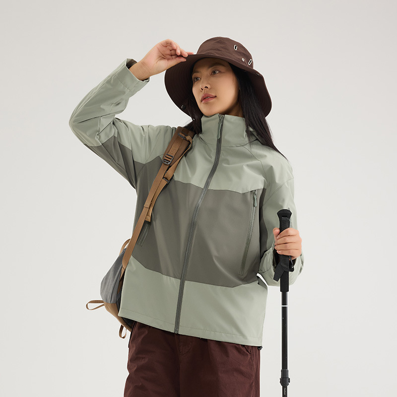 3 피스 바람막이 남녀 전용 아웃도어 방풍 방수 전문 등산 스키복 아우터입니다