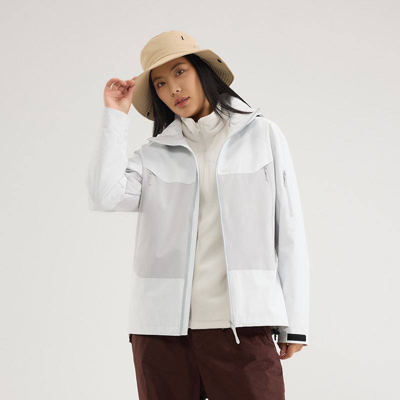 3 피스 바람막이 남녀 전용 아웃도어 방풍 방수 전문 등산 스키복 아우터입니다