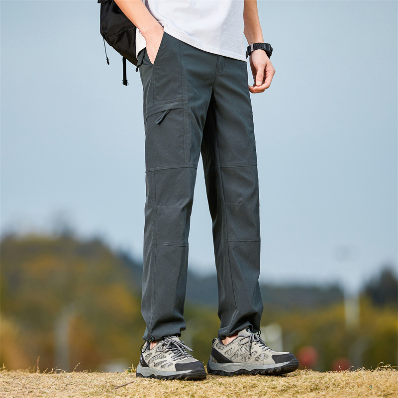 얇은 산통 바람막이 바지 남녀 스포츠 캐주얼 속건바지 멀티팩 작업복 바지 통통 큰 사이즈 등산복 바지 남자