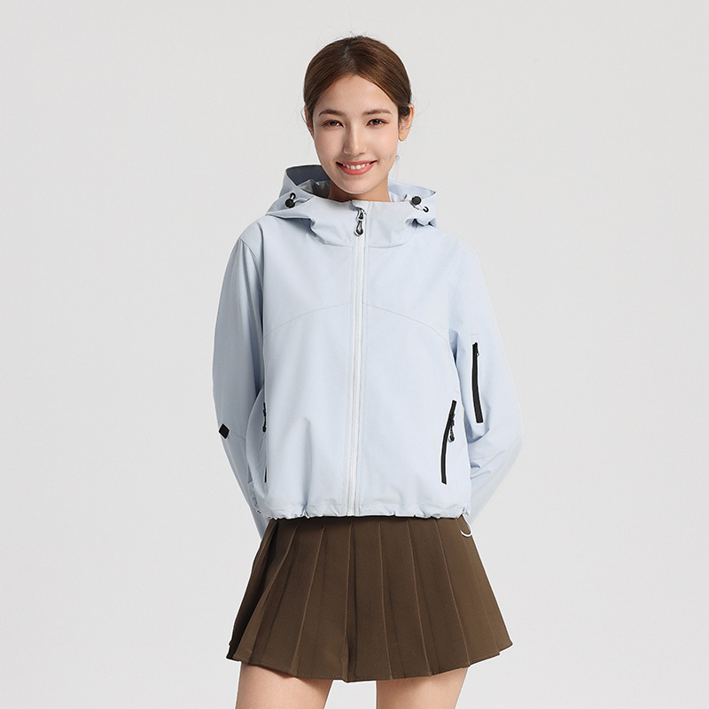 봄가을 여성 야상 싱글 트렌치코트여성 레포츠 캐주얼 쇼트 트렌치코트 방풍 방수 등산복