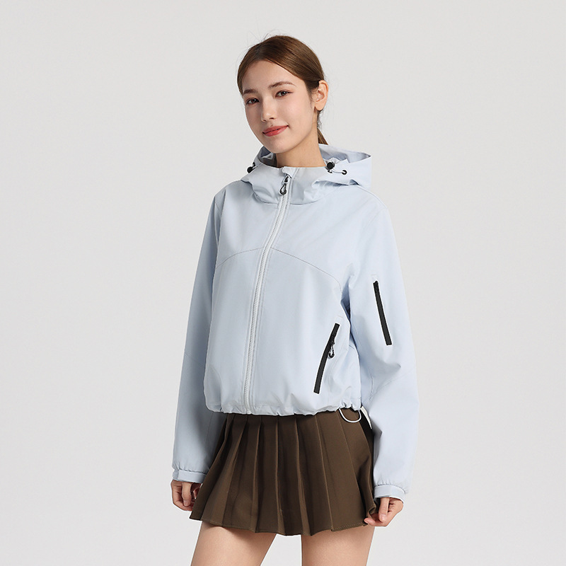 봄가을 여성 야상 싱글 트렌치코트여성 레포츠 캐주얼 쇼트 트렌치코트 방풍 방수 등산복