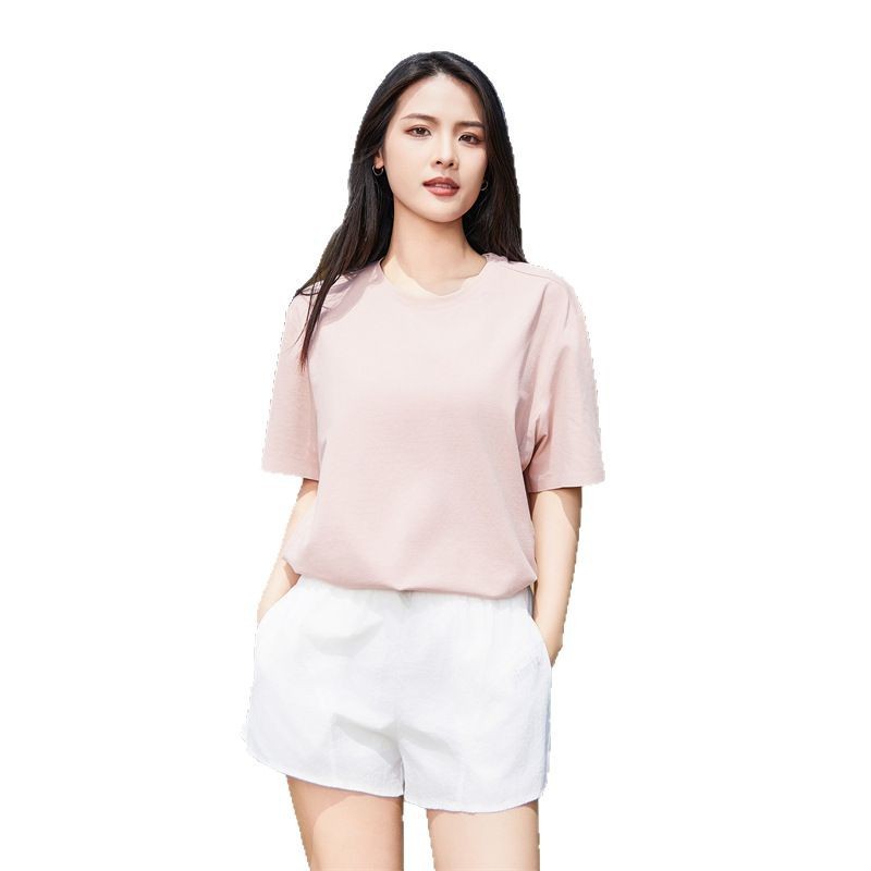 데상트 코튼 아이스 티 남녀 속건 티 라운드 반팔 루즈핏 반팔 티