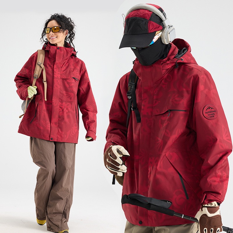 바람막이 재킷은 여성 등산복 아웃도어 등산복 폴라리스 안감 방풍 방수 3 합일 아우터 남성 맞춤 제작