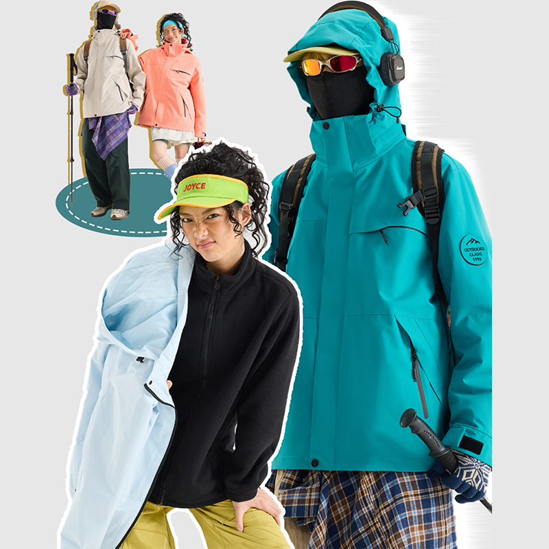 바람막이 재킷은 여성 등산복 아웃도어 등산복 폴라리스 안감 방풍 방수 3 합일 아우터 남성 맞춤 제작
