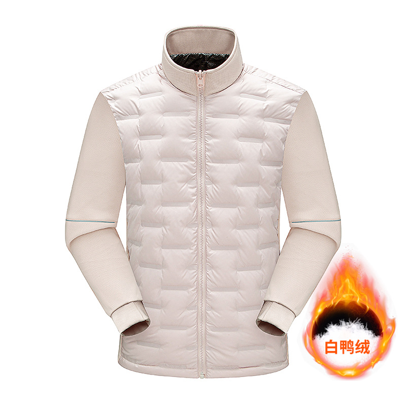 2025 신상 얇고 가벼운 패딩 점퍼 여자 가을겨울 커플 얇은 차이나 칼라에 두꺼운 그래핀 보온 점퍼 남자