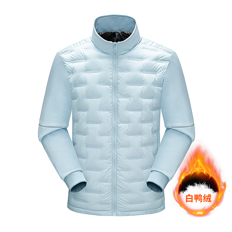 2025 신상 얇고 가벼운 패딩 점퍼 여자 가을겨울 커플 얇은 차이나 칼라에 두꺼운 그래핀 보온 점퍼 남자