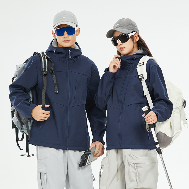 소프트 케이스 바람막이 여성 기모 두꺼운 홑겹 방수 외투 하이킹 라이딩복 등산복 남자