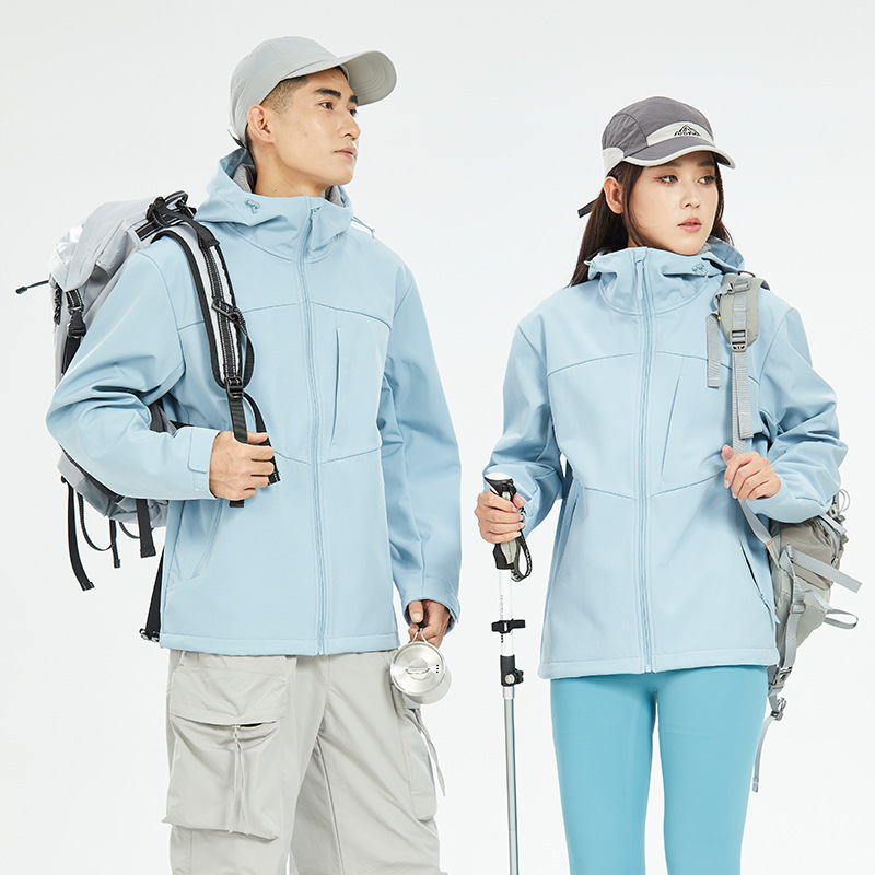 소프트 케이스 바람막이 여성 기모 두꺼운 홑겹 방수 외투 하이킹 라이딩복 등산복 남자