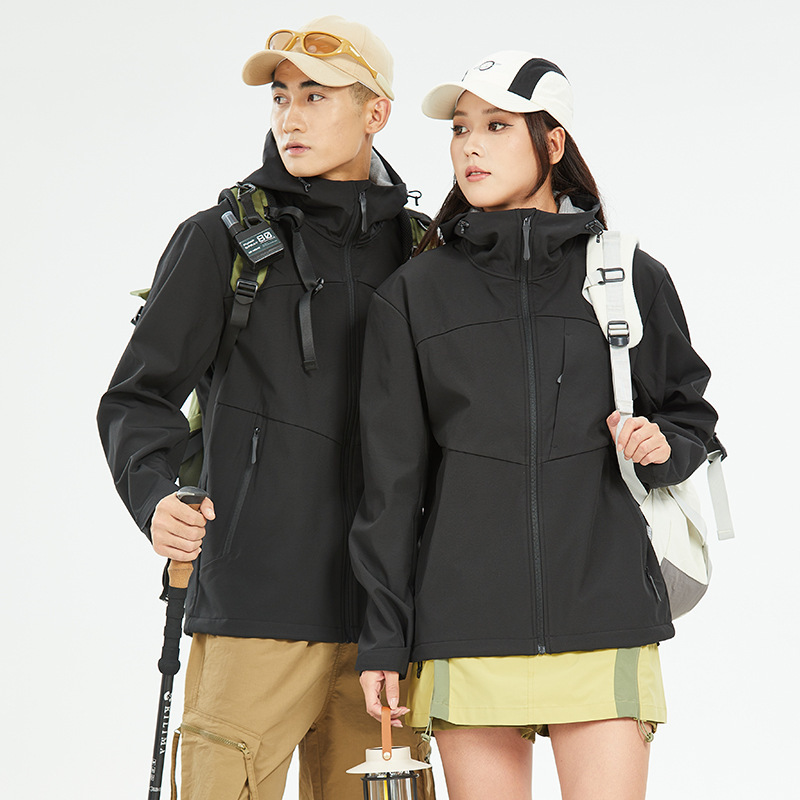 소프트 케이스 바람막이 여성 기모 두꺼운 홑겹 방수 외투 하이킹 라이딩복 등산복 남자