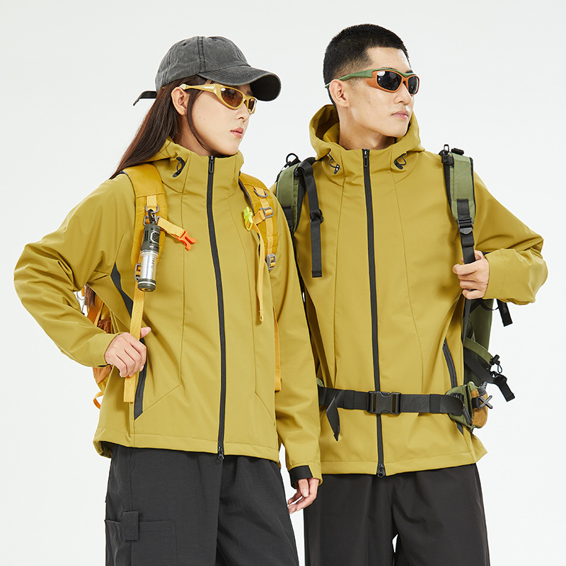 소프트쉘 여성 바람막이 재킷 남성 재킷 가을 스타일 방풍 방수 등산복 레포츠 후드 점퍼